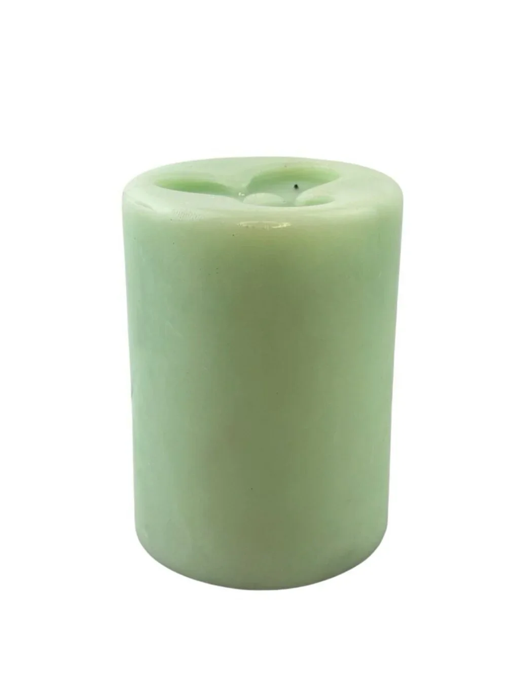 *PartyLite 3-Wick Candle 6 x 8 Light Green Retired Large Home Decor Collectible
